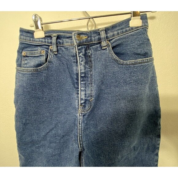 Route 66 Women Size 11/12 Blue Denim Capris 27X17.5” Stretch High Rise - Picture 3 of 9